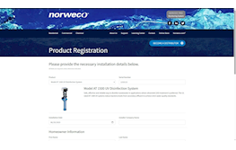Norweco Product Warranty Registration Website